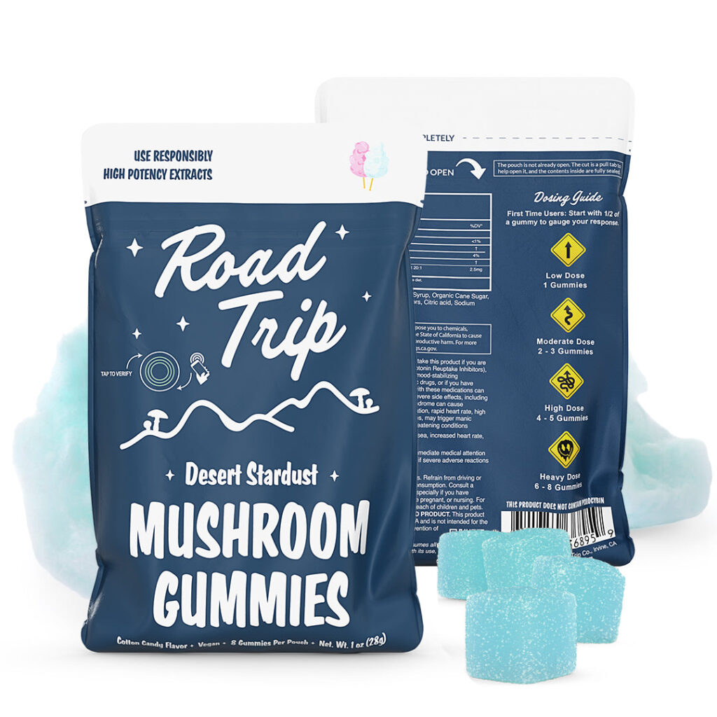 Desert Stardust Mushroom Gummies — Cotton Candy (8-Count) — legal mushroom gummies, no psilocybin, lab tested, made in USA