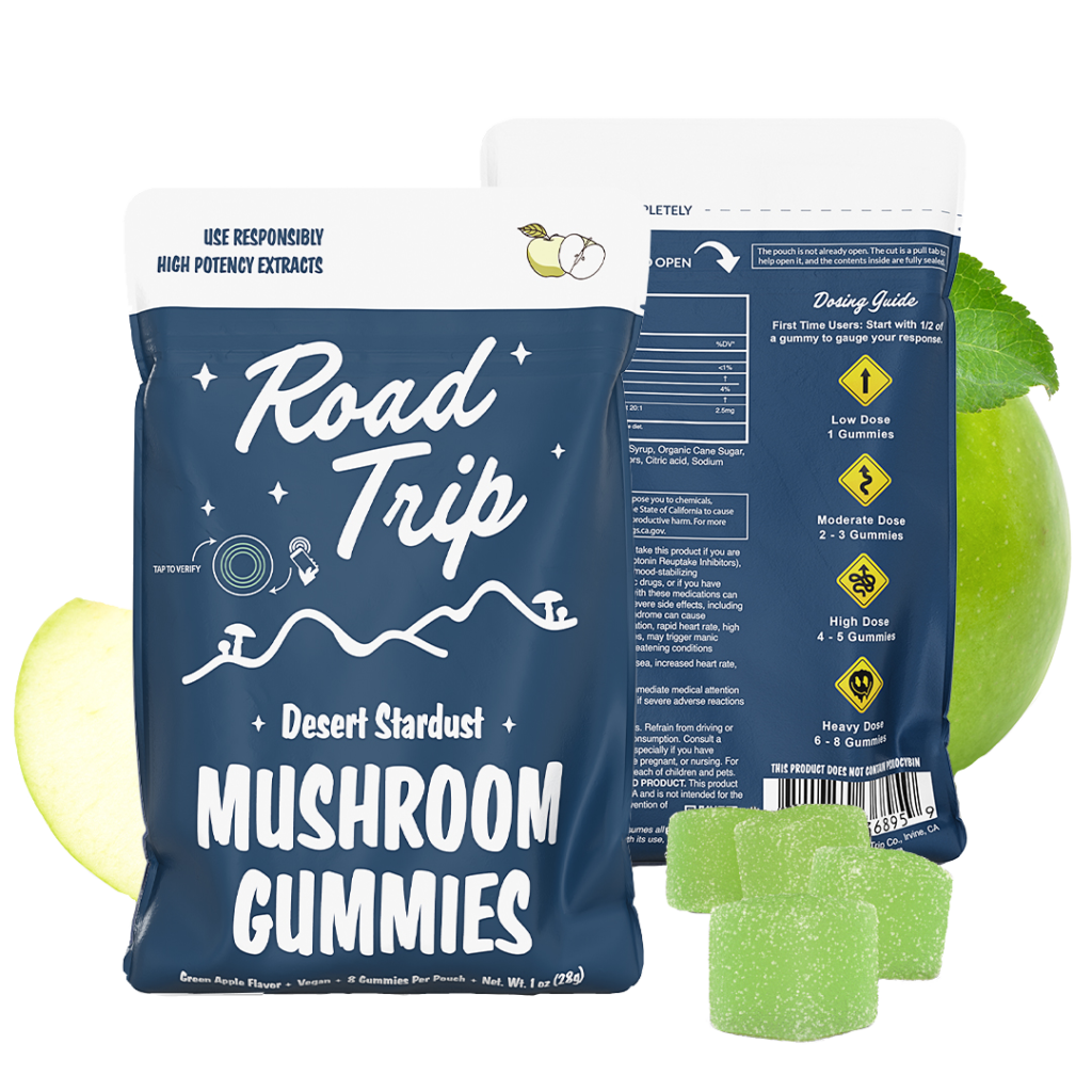 Desert Stardust Mushroom Gummies — Green Apple (8-Count) — legal mushroom gummies, no psilocybin, lab tested, made in USA