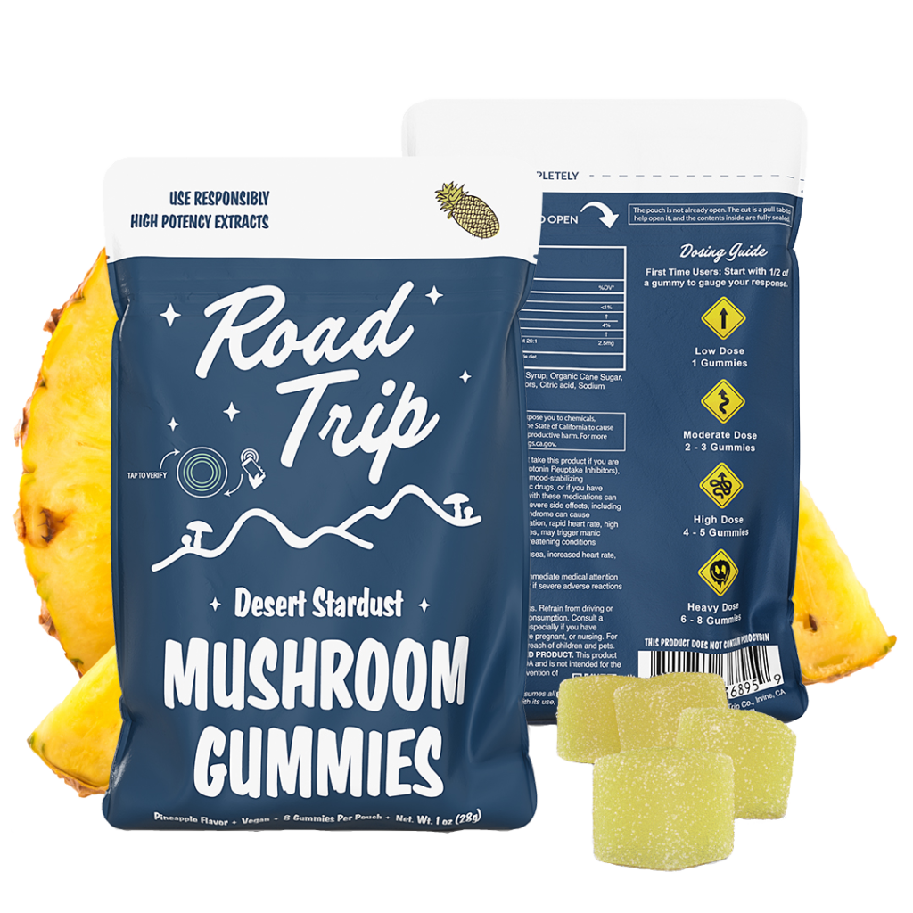 Desert Stardust Mushroom Gummies — Pineapple (8-Count) — legal mushroom gummies, no psilocybin, lab tested, made in USA