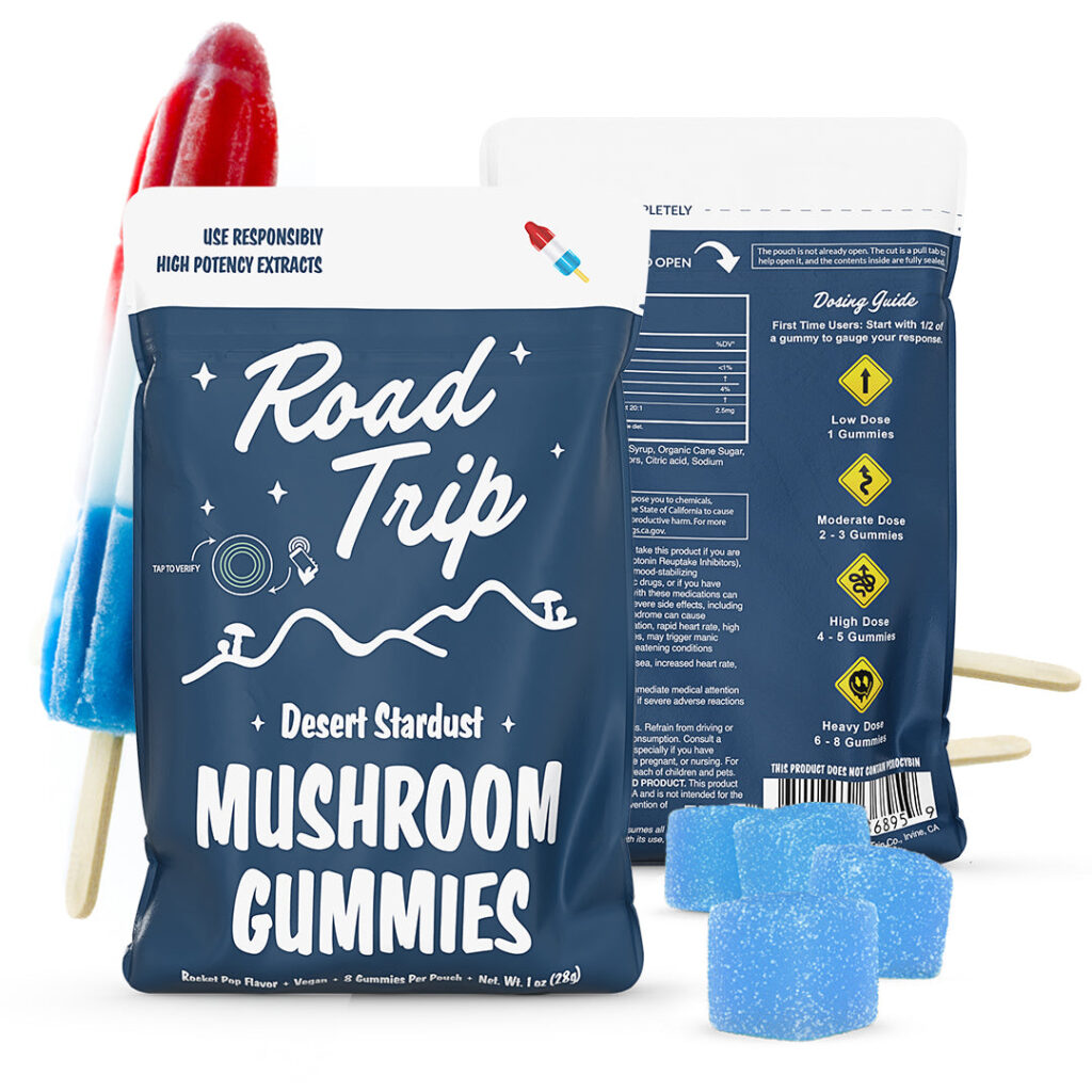 Desert Stardust Mushroom Gummies — Rocket Pop (8-Count) — legal mushroom gummies, no psilocybin, lab tested, made in USA