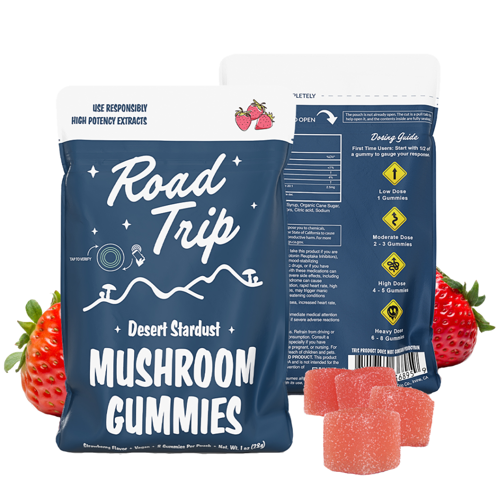 Desert Stardust Mushroom Gummies — Strawberry (8-Count) — legal mushroom gummies, no psilocybin, lab tested, made in USA