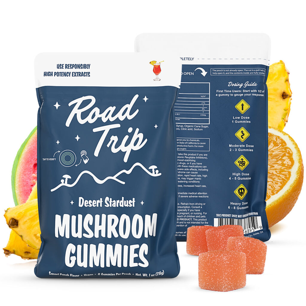 Desert Stardust Mushroom Gummies — Sunset Punch (8-Count) — legal mushroom gummies, no psilocybin, lab tested, made in USA