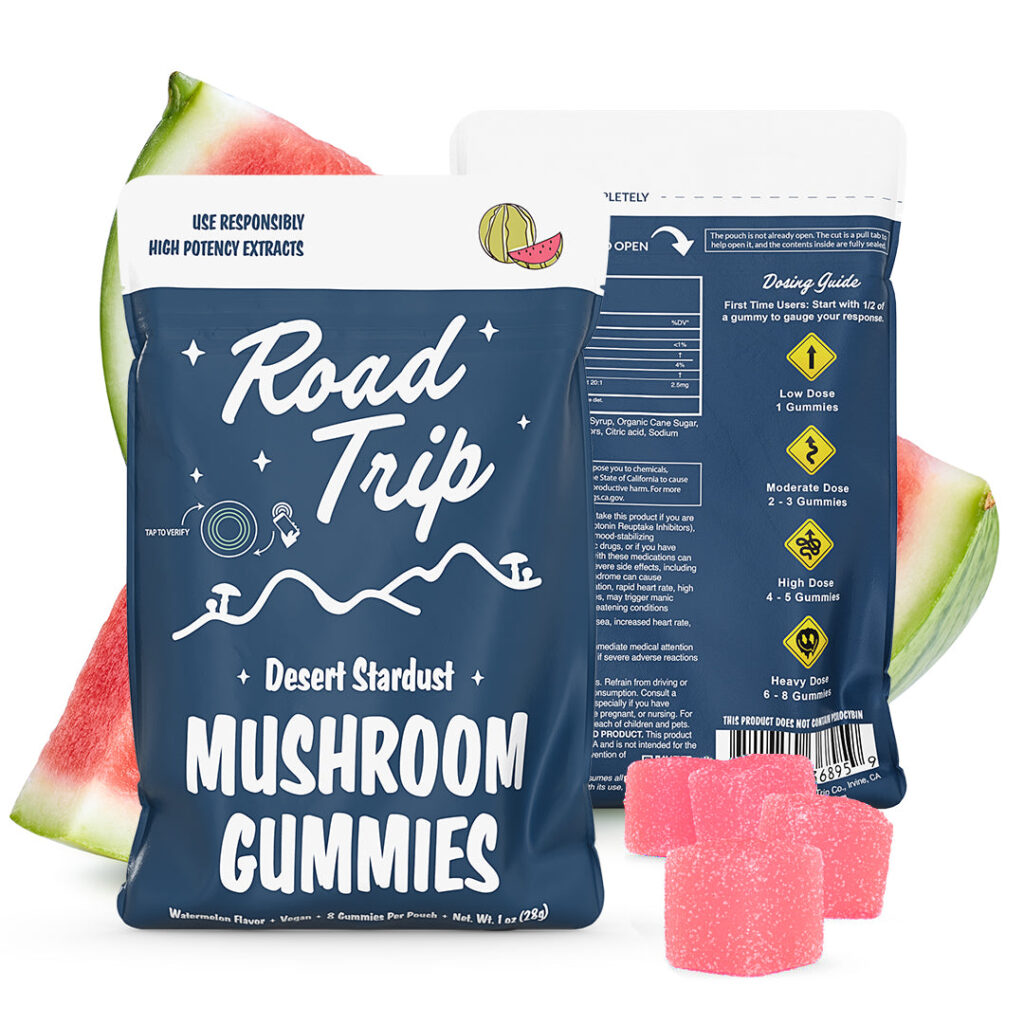 Desert Stardust Mushroom Gummies — Watermelon (8-Count) — legal mushroom gummies, no psilocybin, lab tested, made in USA