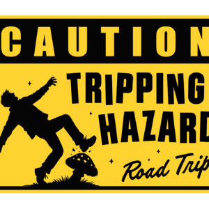Tripping Hazard Mousepad — 18″ × 12″ — legal mushroom gummies, no psilocybin, lab tested, made in USA